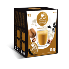 Cápsula Café com Leite Origen, compatível com máquinas Dolce Gusto